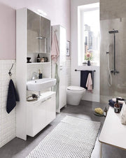 Cassettone per bagno alto - legno - bianco lucido - 361 x 197 x 197 cm (l x p x a) cassettone per bagno alto