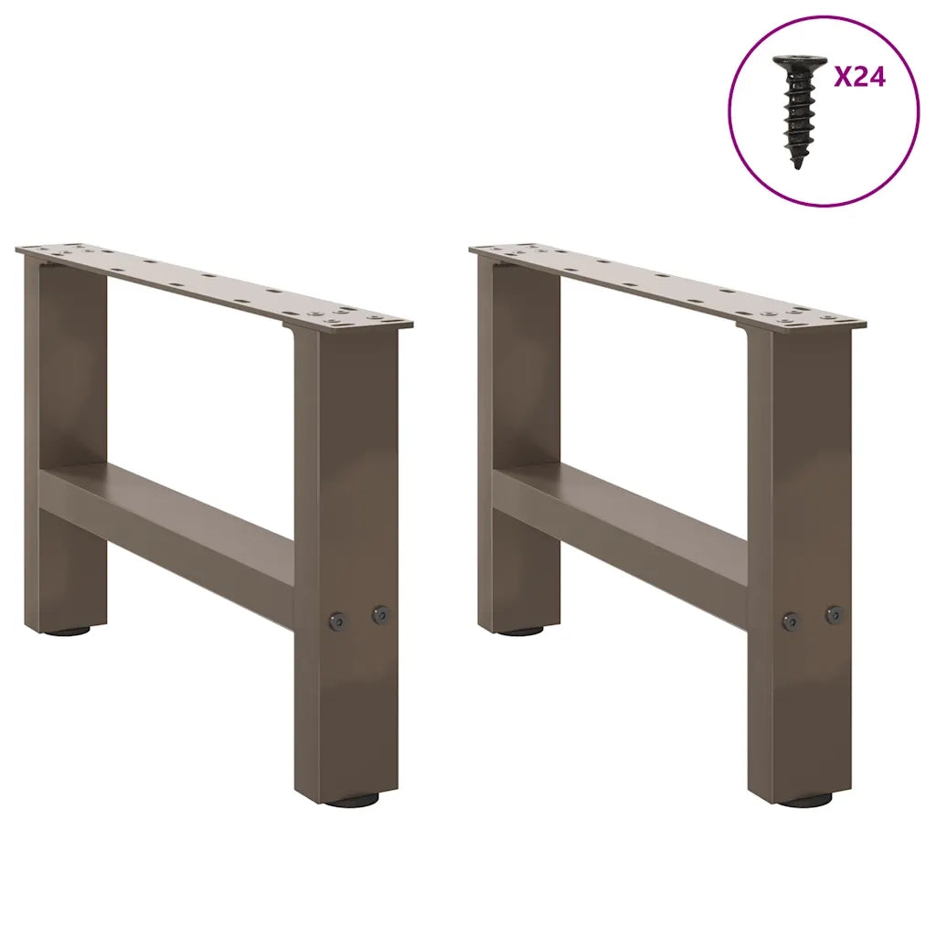 Gambe per Tavolino da Caffè in Acciaio Naturale 2 pz 50x(30-31) cm Acciaio 4013263