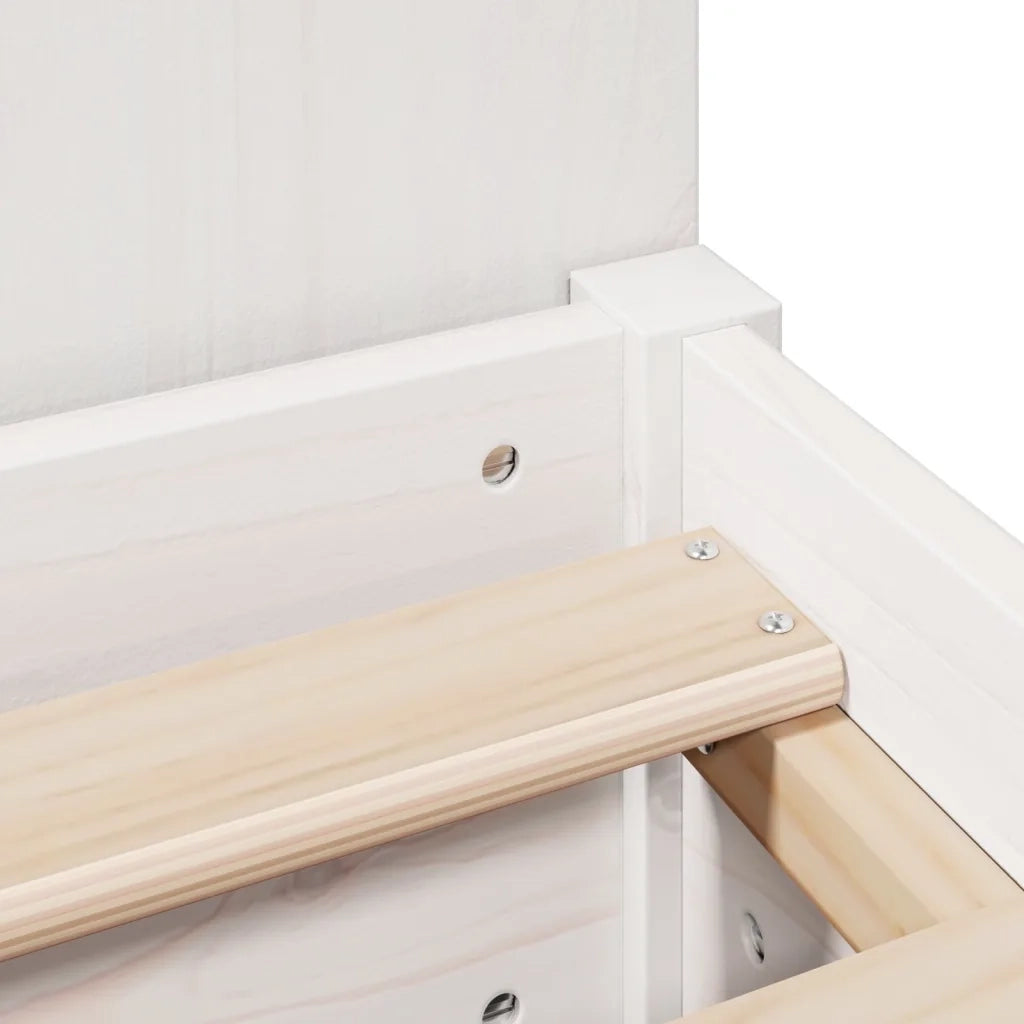 vidaXL Letto Libreria senza Materasso Bianco 135x190 cm Legno di Pino