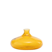 Vaso Un Fiore 46 cl in vetro borosilicato soffiato a mano, design artigianale, tonalità giallo oro, ideale per steli singoli e piccoli rami decorativi