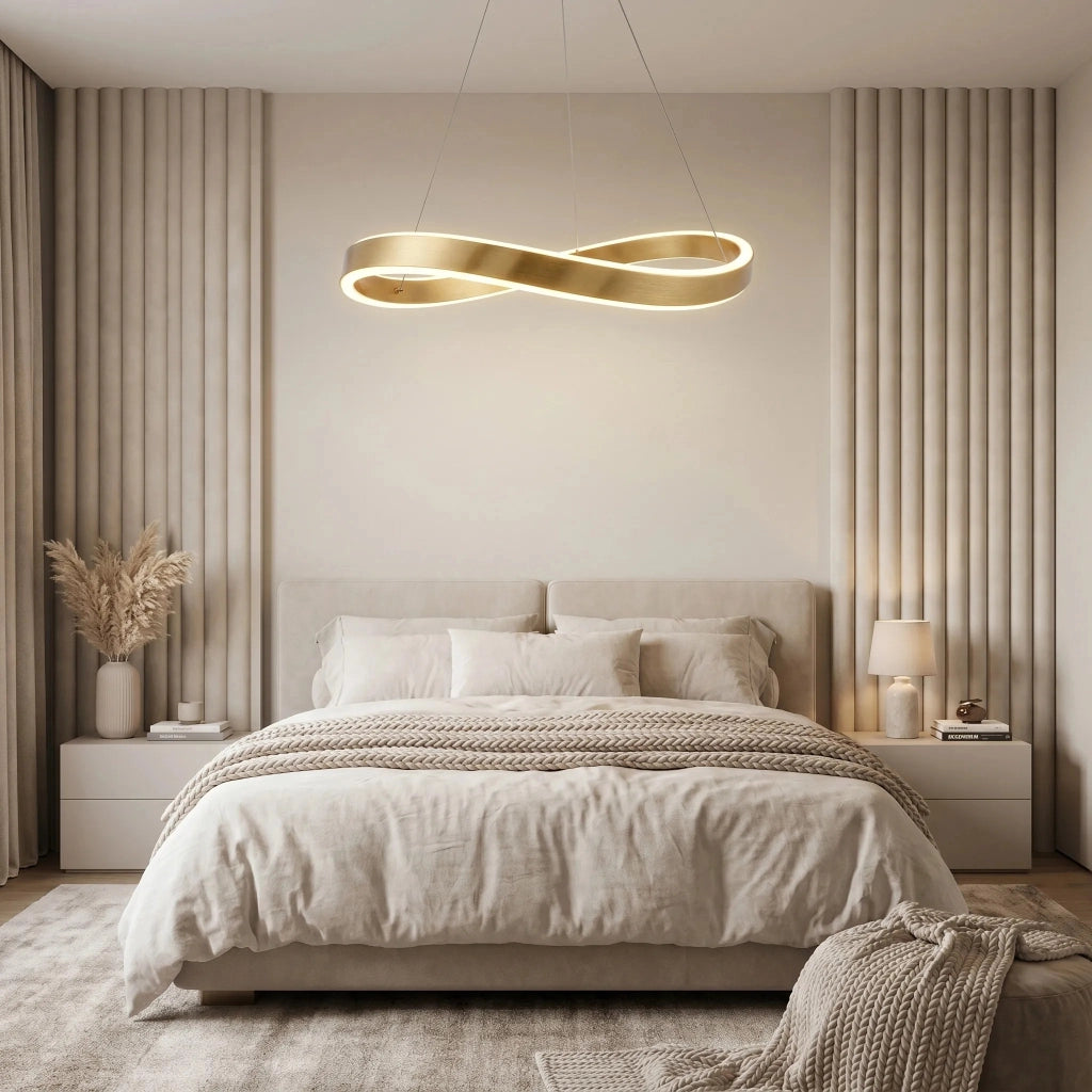 Lampada A Sospensione Da Soffitto Swe069-cp 80cm Brush Gold