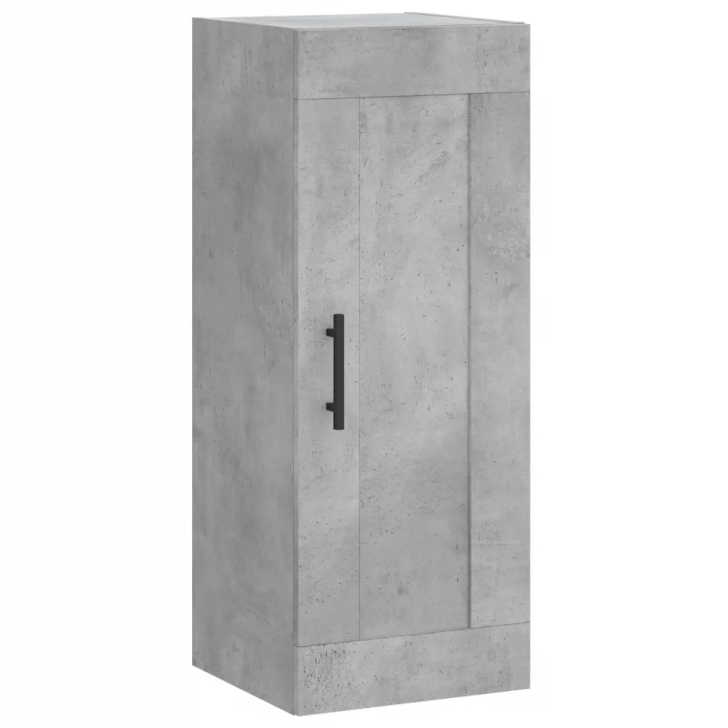 Mobile a Parete Grigio Cemento 34,5x34x90 cm Legno Multistrato 830528