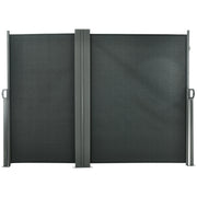 Divisore da Giardino in Poliestere e Metallo Regolabile ¨C zephmum ¨C Grigio 600x180 cm
