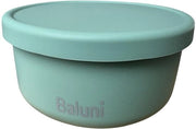 Lunchbox in Silicone, Stacking, Magnetron, Resistente al Lavastoviglie e al Congelatore, Chiusura Ermetica, Versatile, Duraturo e Ecologico (Menta)