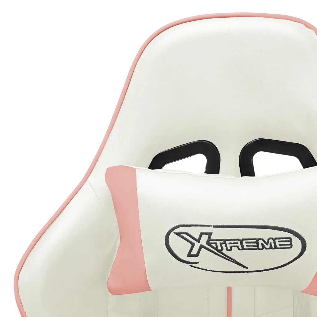 Sedia da Gaming Bianca e Rosa in Similpelle 20534
