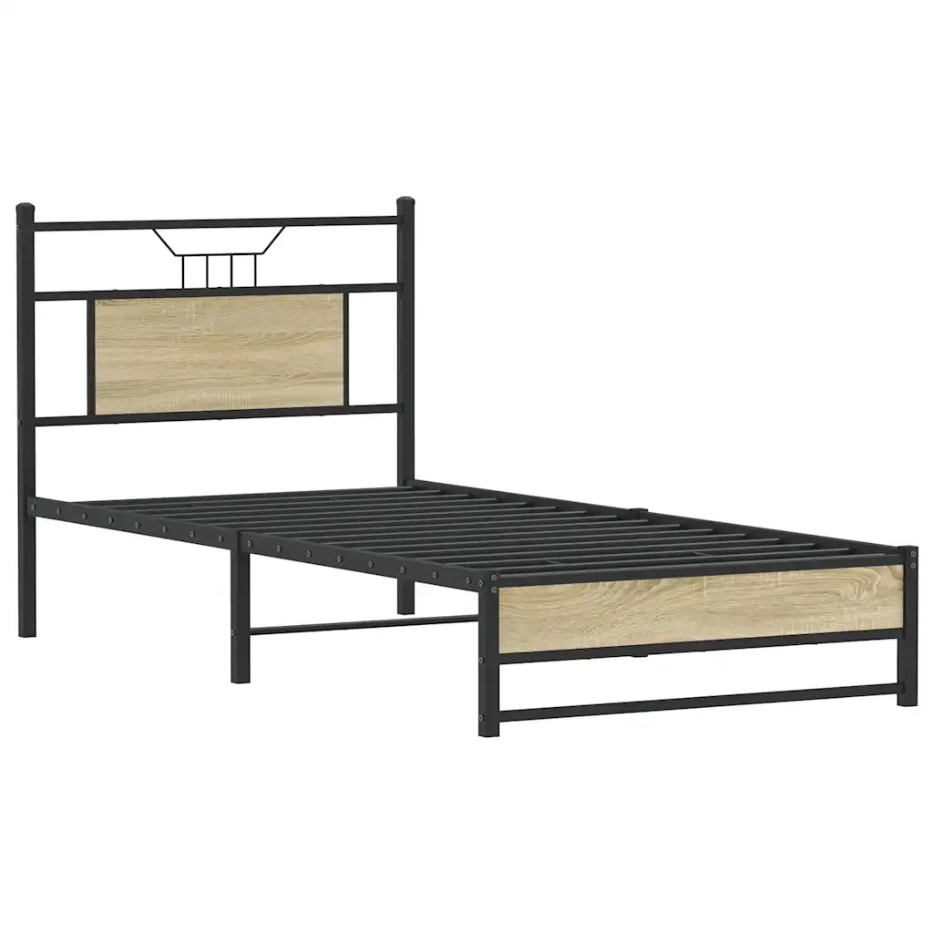 vidaXL Giroletto senza Materasso Rovere Sonoma 80x200 cm in Truciolato