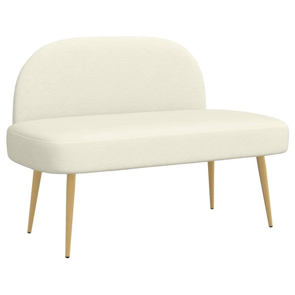 Panchina imbottita con schienale Crema 110 x 60 x 76 cm 42040778