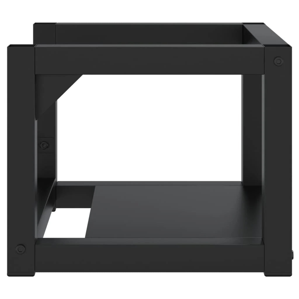 Telaio lavabo da bagno sospeso 40 x 38 x 31 cm ferro nero 02_0006759
