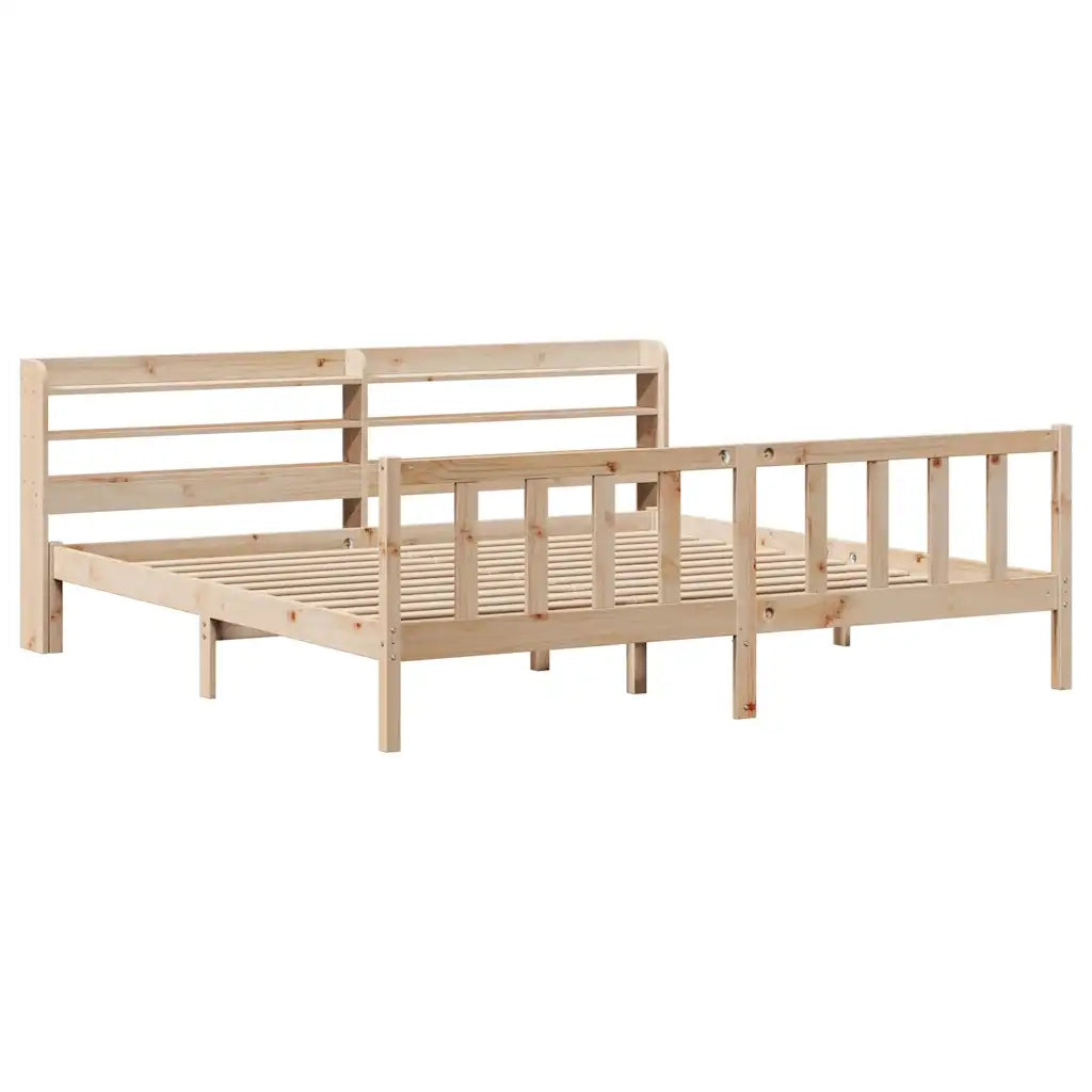 Letto senza Materasso-Struttura Letto 180x200 cm in Legno Massello di Pino 274247