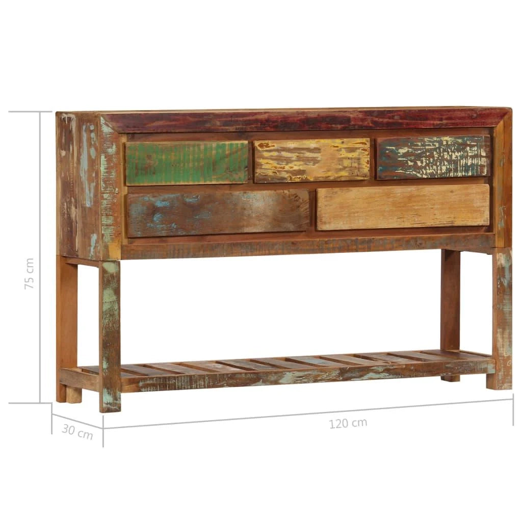 Buffet credenza mobiletto consolle mobile contenitore 120 cm legno massello di recupero 4402172