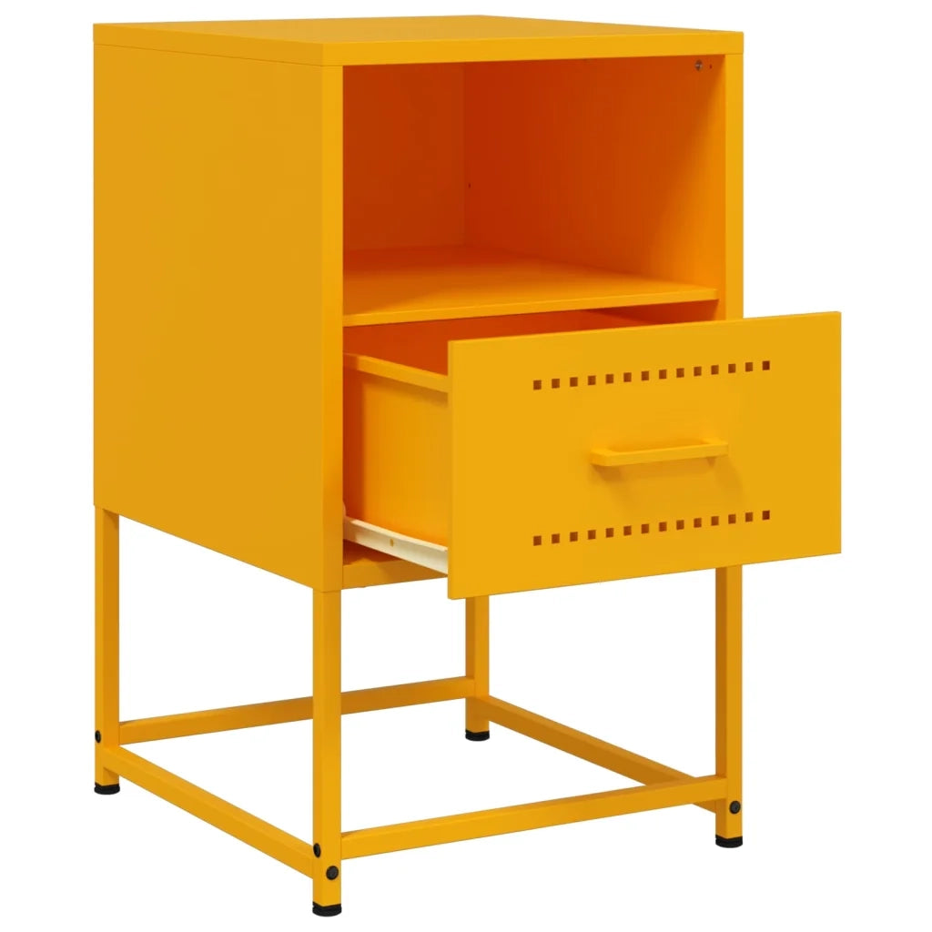 Comodino Giallo Senape 36x39x60,5 cm in Acciaio 846560