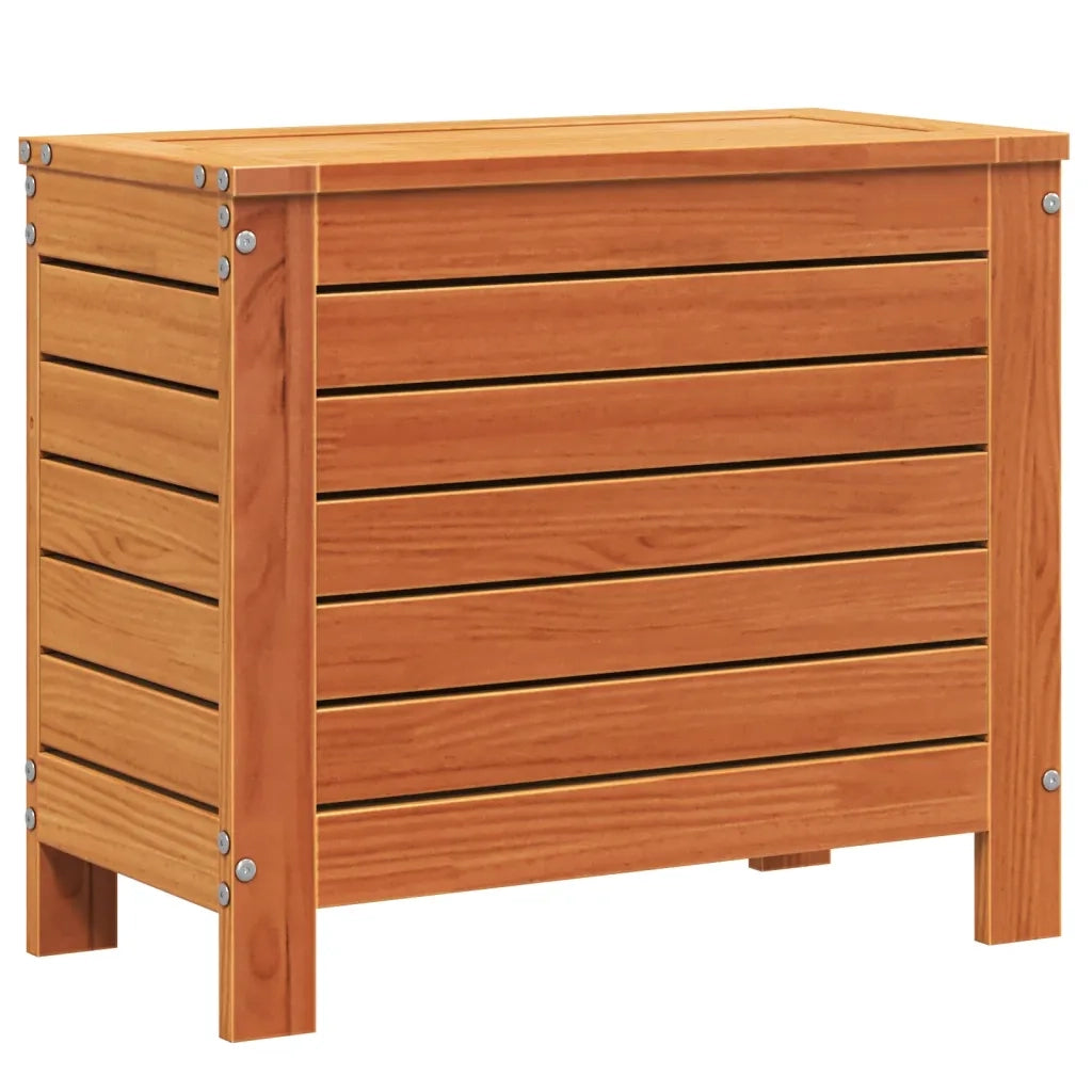 vidaXL Poggiapiedi Giardino Marrone Cera 62x31,5x52 cm Massello Pino