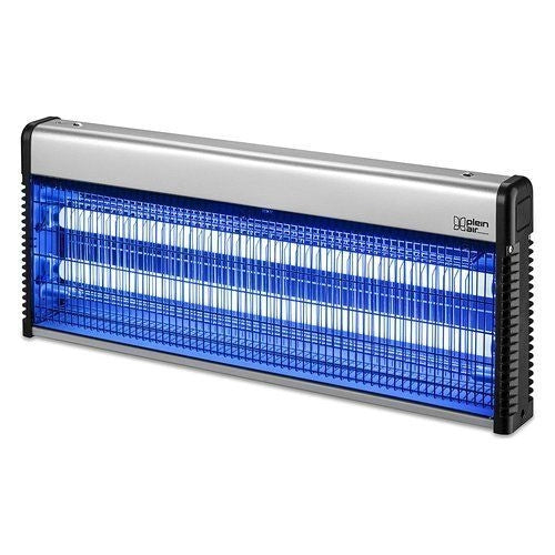 Plein Air EI-40 ZAP Elettroinsetticida a Scarica Elettrica 2 Lampade Attiniche 150 m² colore Grigio e Nero