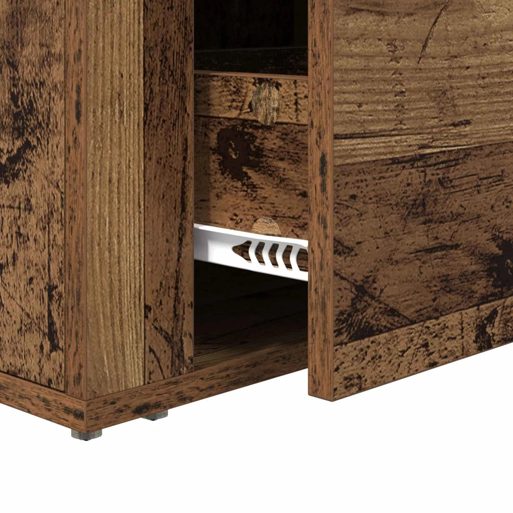 Armadio da Notte con cassetto Legno vecchio 35 x 60 x 50 cm