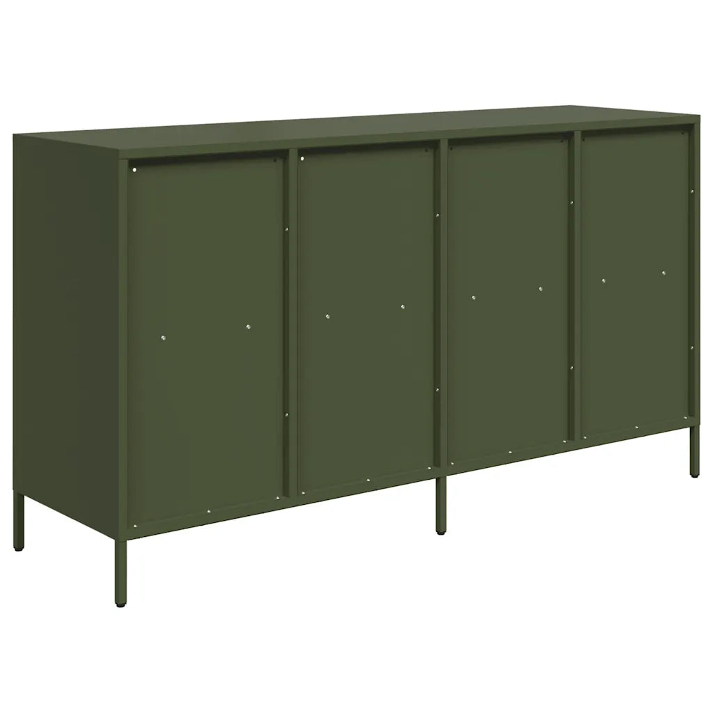 Credenza Verde Oliva 135x39x73,5 cm Acciaio Laminato a Freddo 3307165