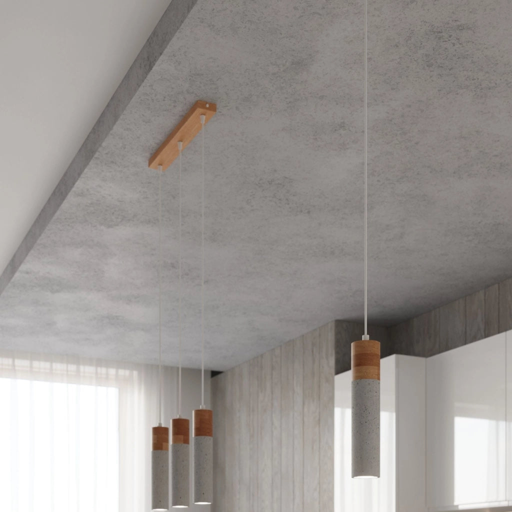 Lampada a sospensione ZANE 1 cemento grigio Pure Lume