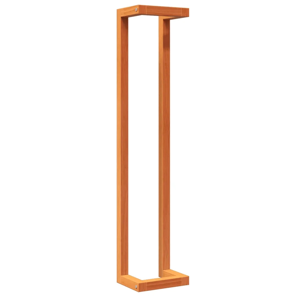 Portasciugamani Marrone Cera 23x18x110cm Legno Massello di Pino CFW4678103