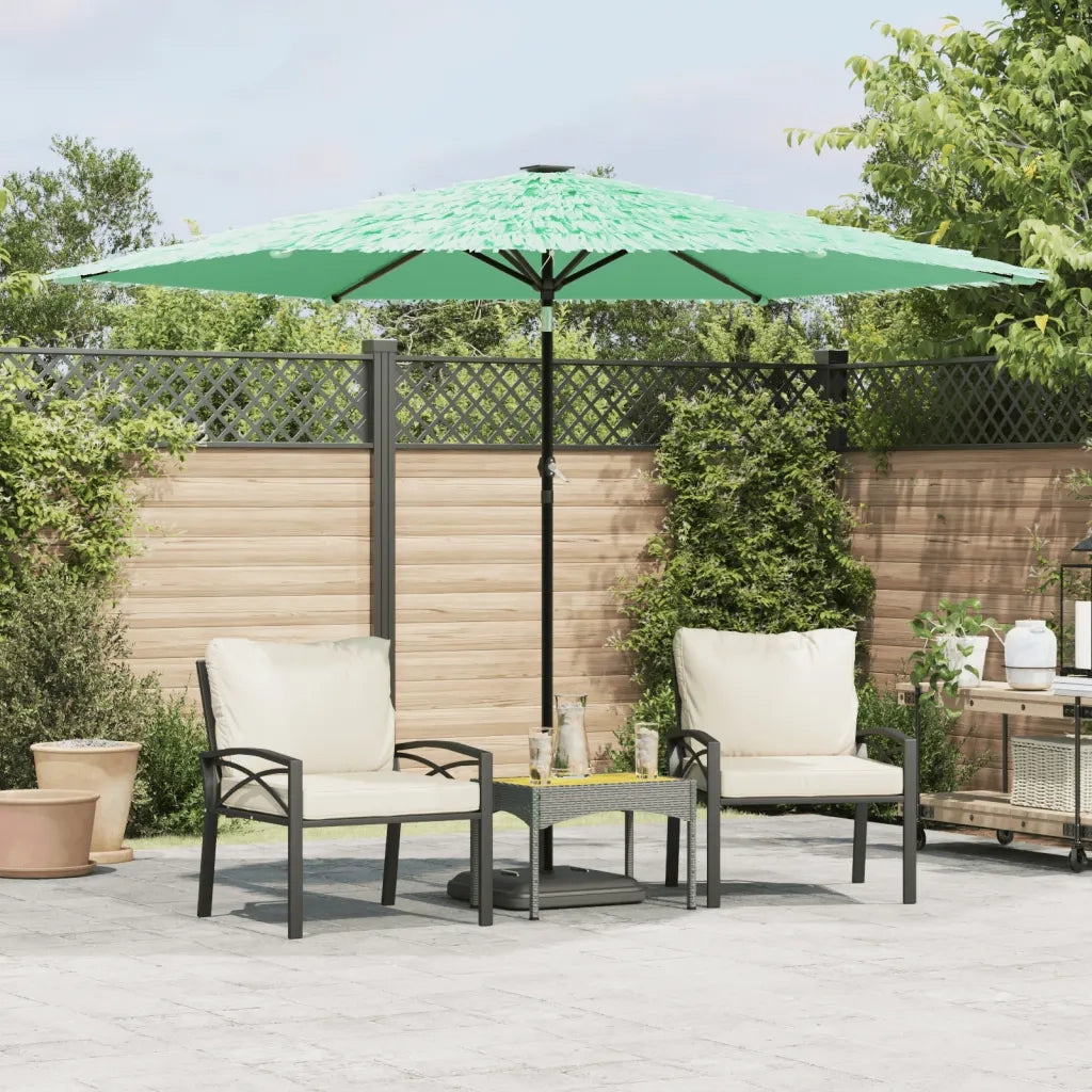 Ombrellone da Giardino-Ombrello da Balcone con Palo in Acciaio Verde 288x288x225 cm