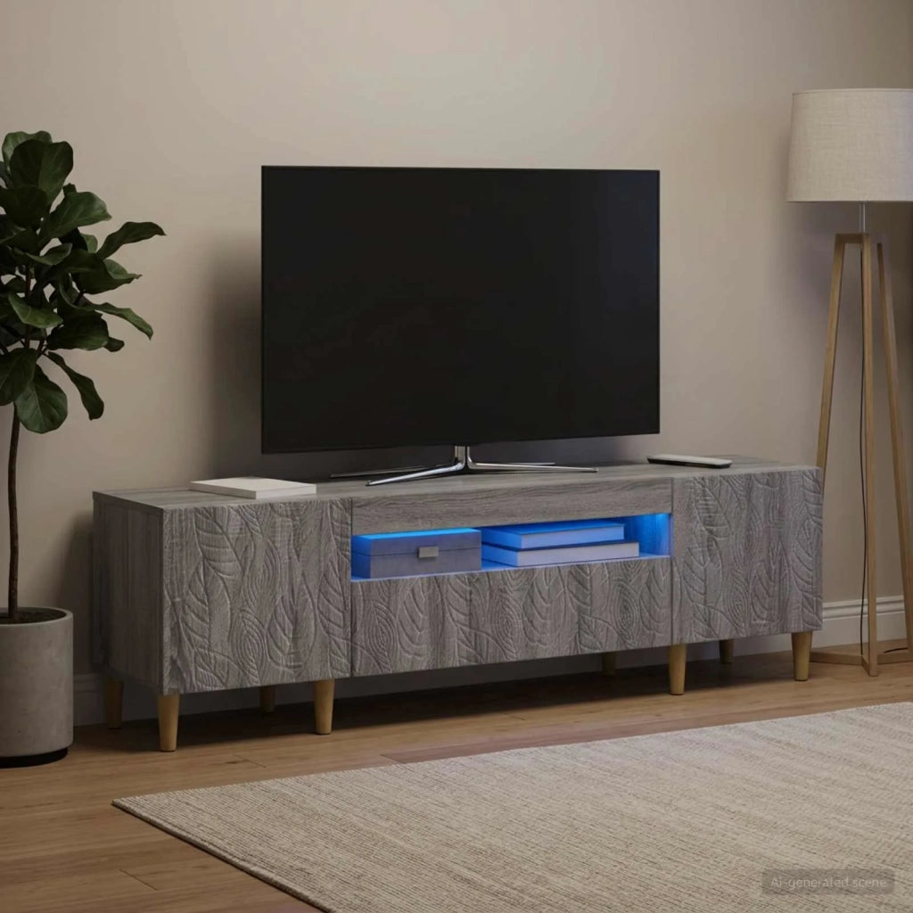 Mobile TV LED Sonoma grigio Legno ingegnerizzato 897131