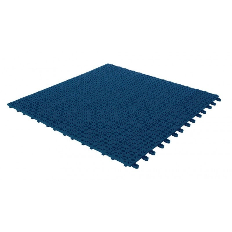 Set da 20 Piastrelle in Plastica Flessibili Drenanti 55,5 x 55,5 cm da Esterno Giardino 6,2 m2 colore: Blu