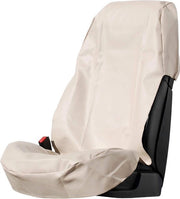 Protezione per sedile auto, protezione per officina, crème, copertura per sedile, beige, in robusto pelle di plastica, in pelle ecologo, fodero, impermeabile, facile da pulire, robusto e duraturo in PU, 1 pezzo pelle di plastica, beige