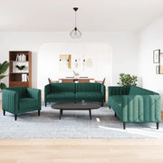 Set di Divani 3 pz Verde Scuro in Tessutocod mxl 116495