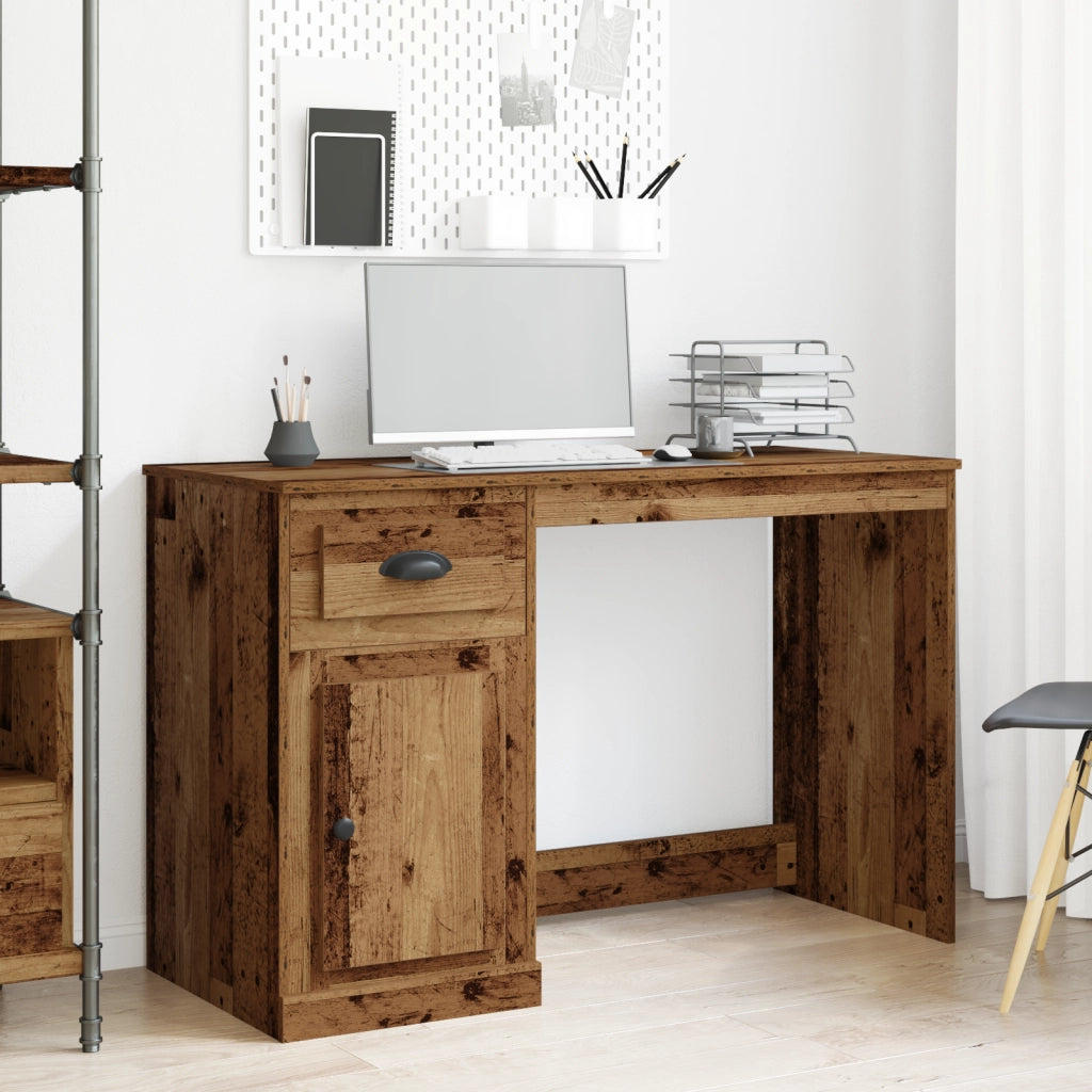 Scrivania  con ripostiglio in legno antico 50x115x75 cm in legno ingegnerizzato