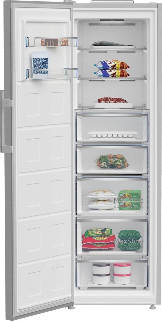 Beko B5RMFNE314X Beyond Congelatore Verticale 286 L 186 cm Classe E 34 dB Total No Frost colore Acciaio inox