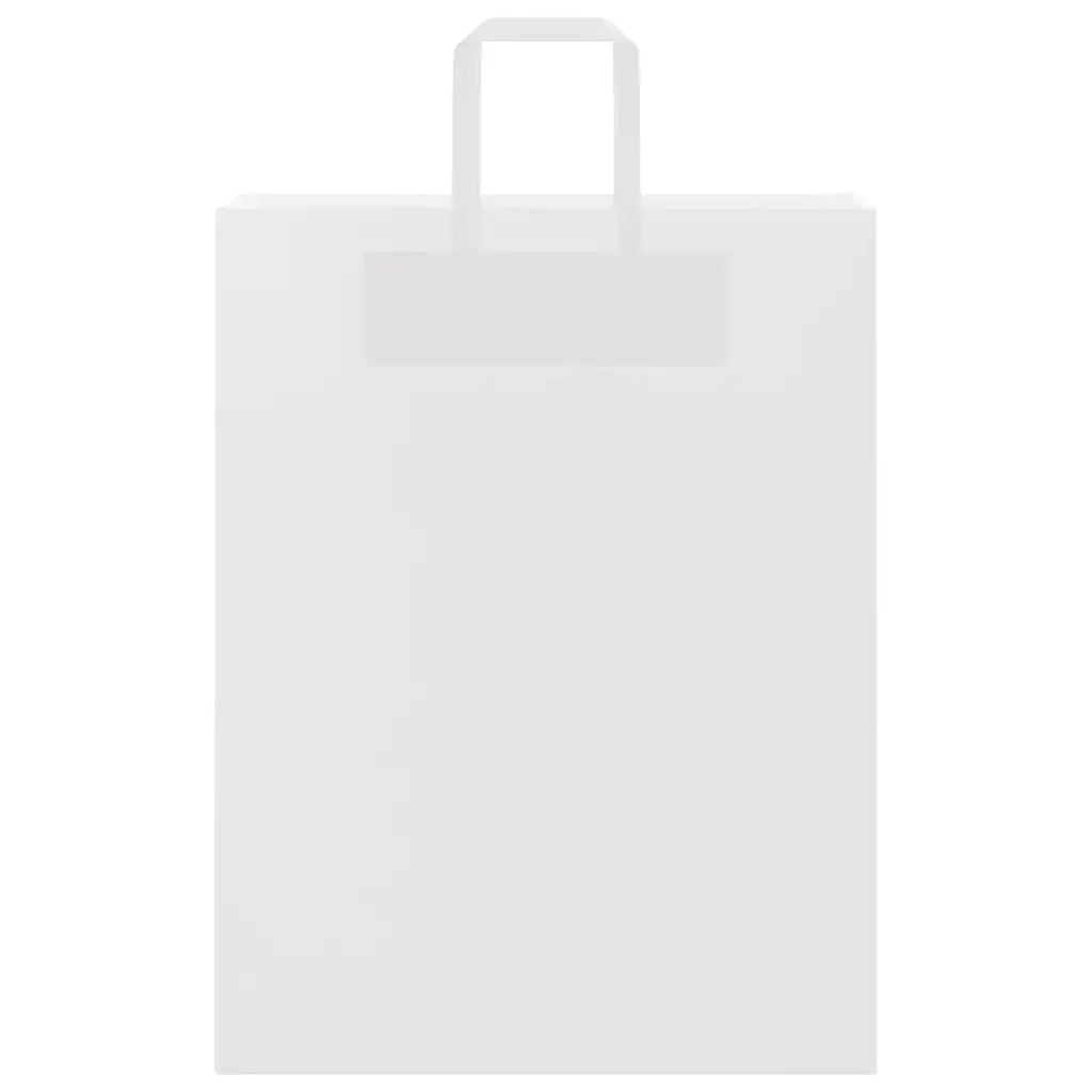 vidaXL Sacchetti di Carta 250 pz con Manici Bianchi 32x12x42 cm