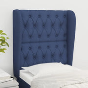 Testiera ad Orecchio Blu 83x23x118/128 cm in Tessuto 3118272