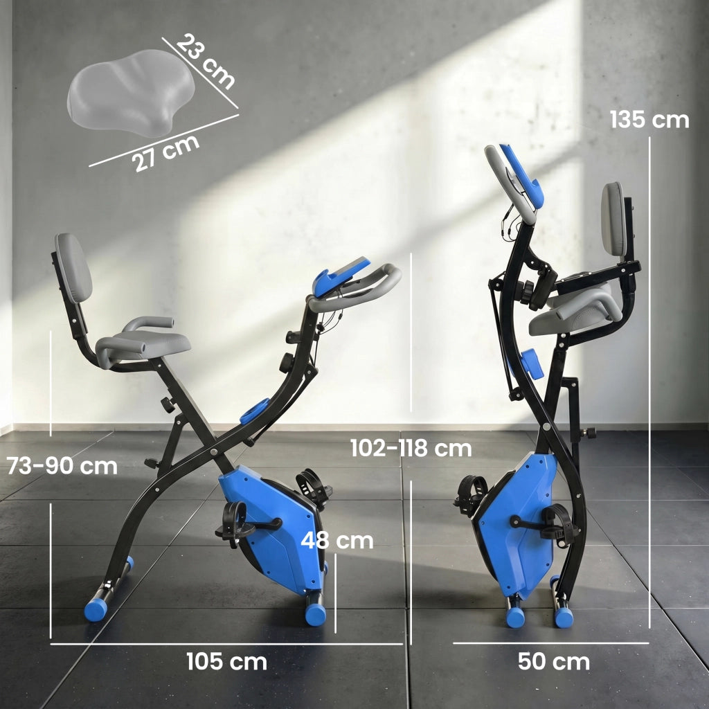 Bicicletta da Camera Pieghevole con Schienale ¨C zephmum ¨C 8 Livelli di Resistenza, LCD, Sella Regolabile