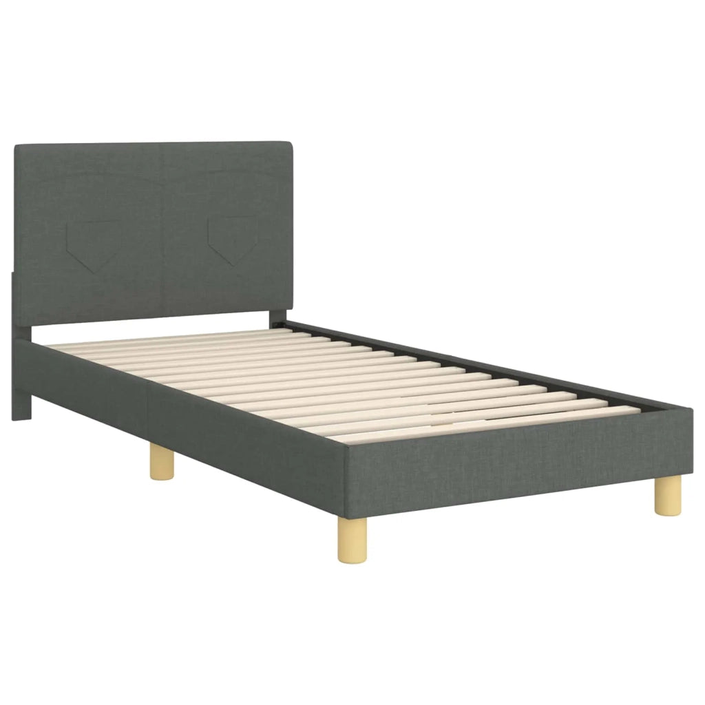 Struttura letto bambini con testata Grigio scuro 80 x 200 cm