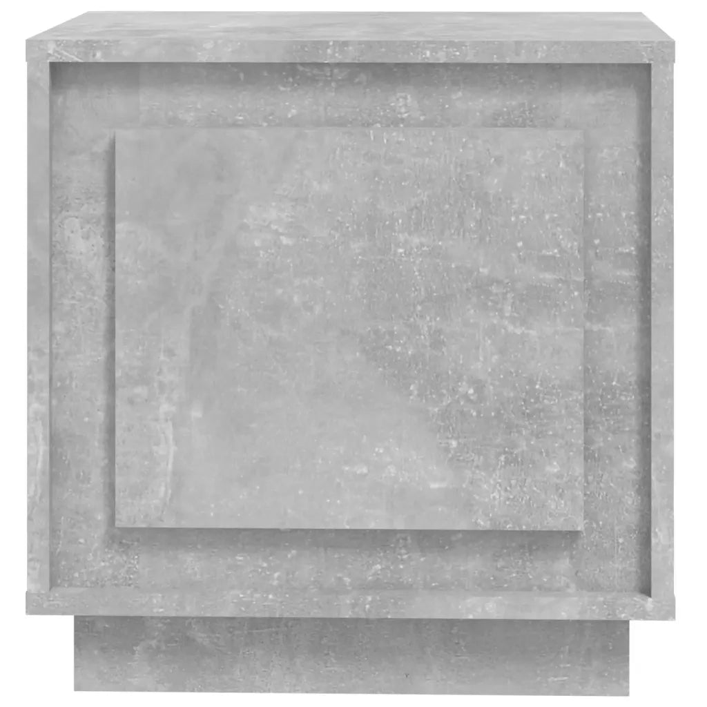Comodino Grigio Cemento 44x35x45 cm in Legno Multistrato 819844