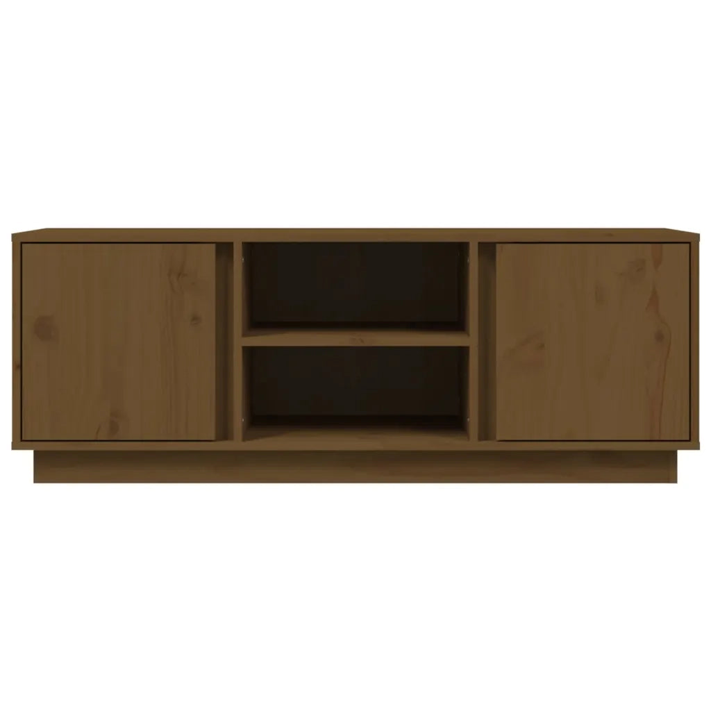 Mobile Porta TV Miele 110x35x40,5 cm in Legno Massello di Pino cod mxl 26423
