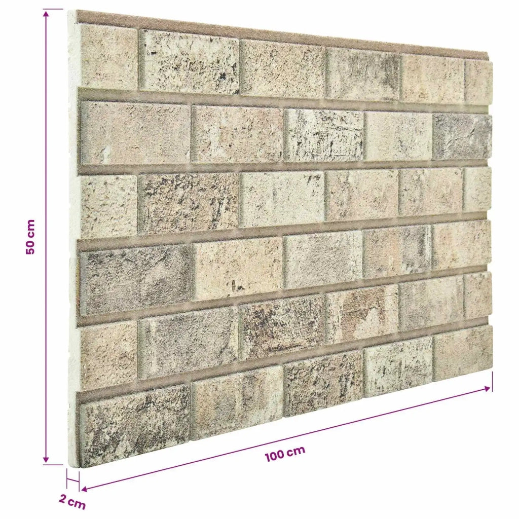 Pannelli da parete 10 pz Sabbia 100 x 50 cm Schiuma EPS CFW2422695