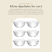 Set di Dadi da Dips 6 pezzi - Mini Piatti in Vetro 7,5 cm - Resistenti al Lavastoviglie - Multifunzionali - Per Dips/Tapas - Piatto Compacto Stivabile - Piatti da Tavola