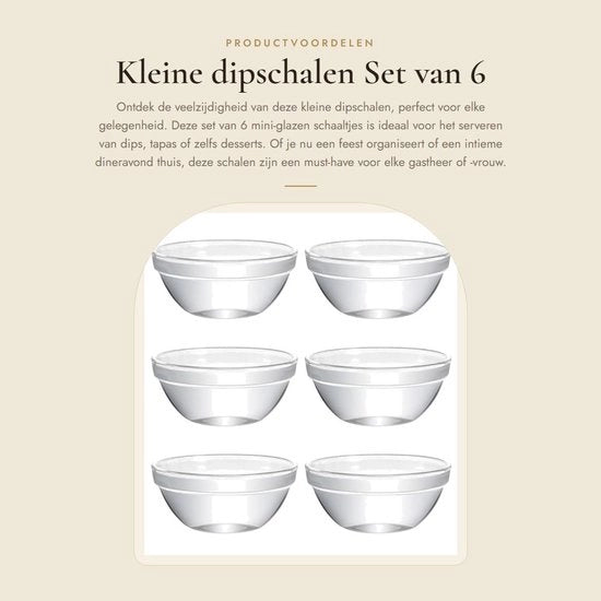 Set di Dadi da Dips 6 pezzi - Mini Piatti in Vetro 7,5 cm - Resistenti al Lavastoviglie - Multifunzionali - Per Dips/Tapas - Piatto Compacto Stivabile - Piatti da Tavola
