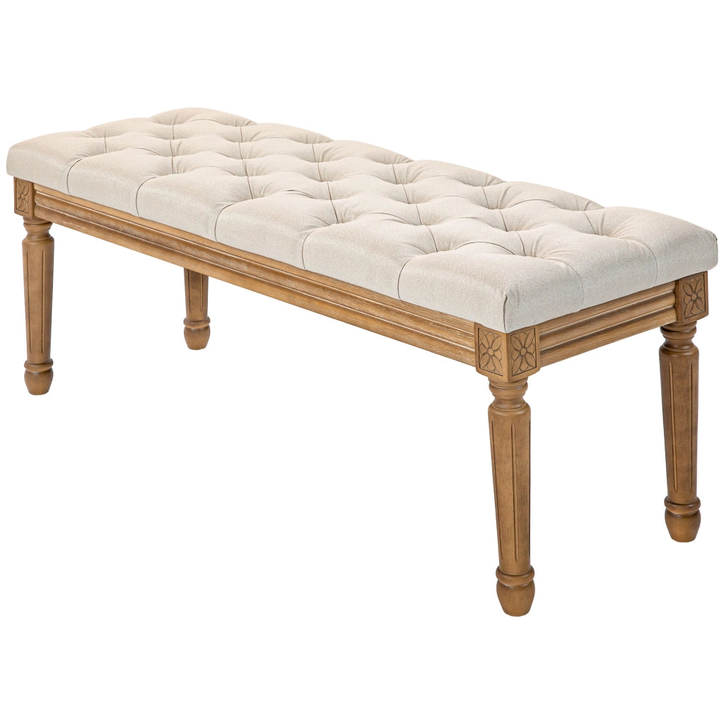 Letto imbottito con testiera ¨C zephmum ¨C 120x41x48 cm, bianco crema