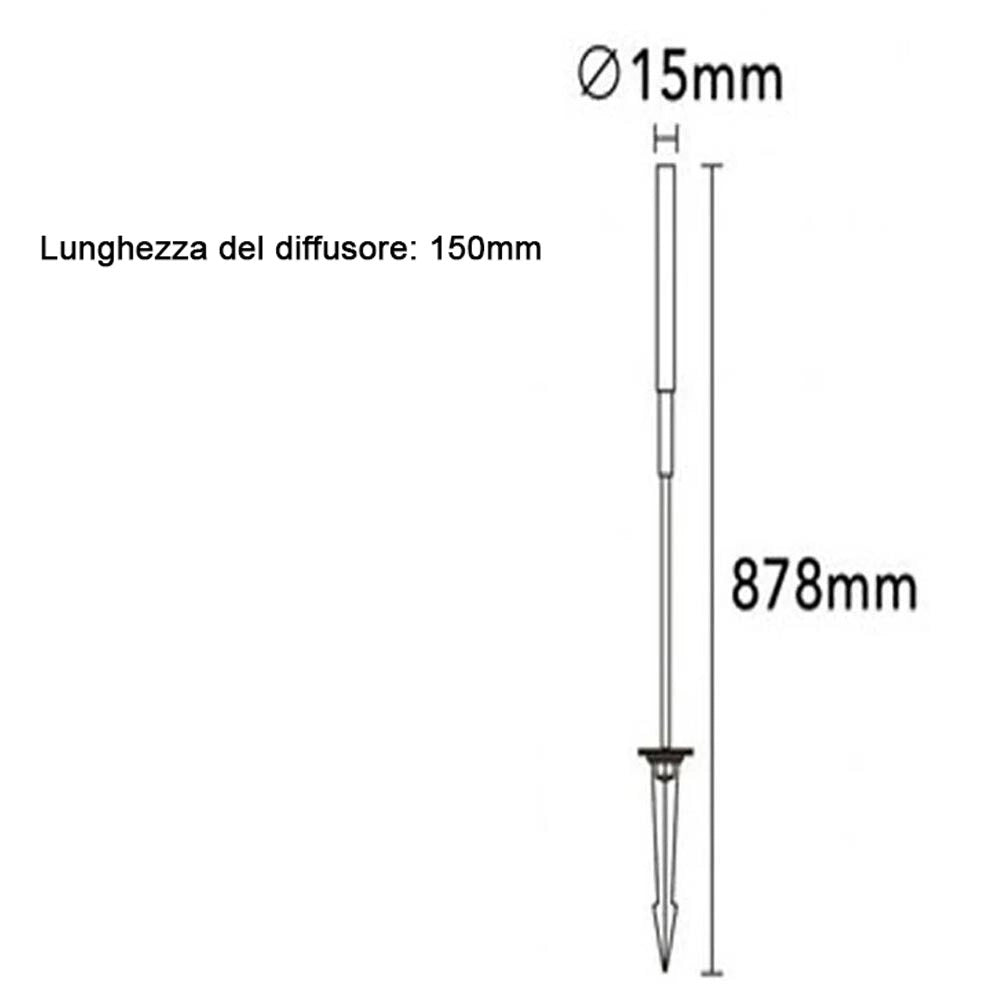 Lampione con Picchetto LED 0.5W Basso Consumo 24V Lampioncino Stelo di Luce Naturale 4000K Giardino Terreno Cespugli altezza 90cm