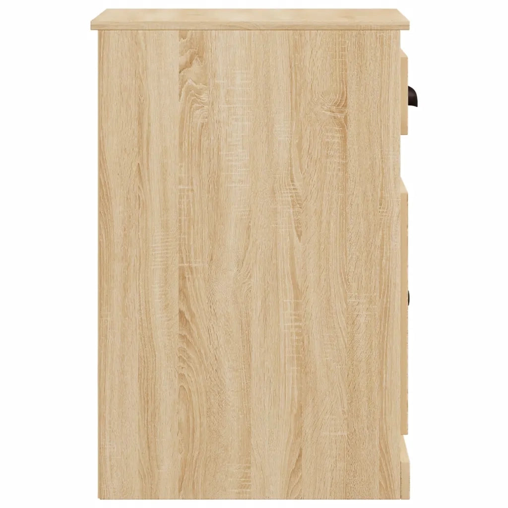 Mobiletto laterale con cassetto ergonomico contenitore 40 x 50 x 75 cm legno composito rovere Sonoma 02_0048270