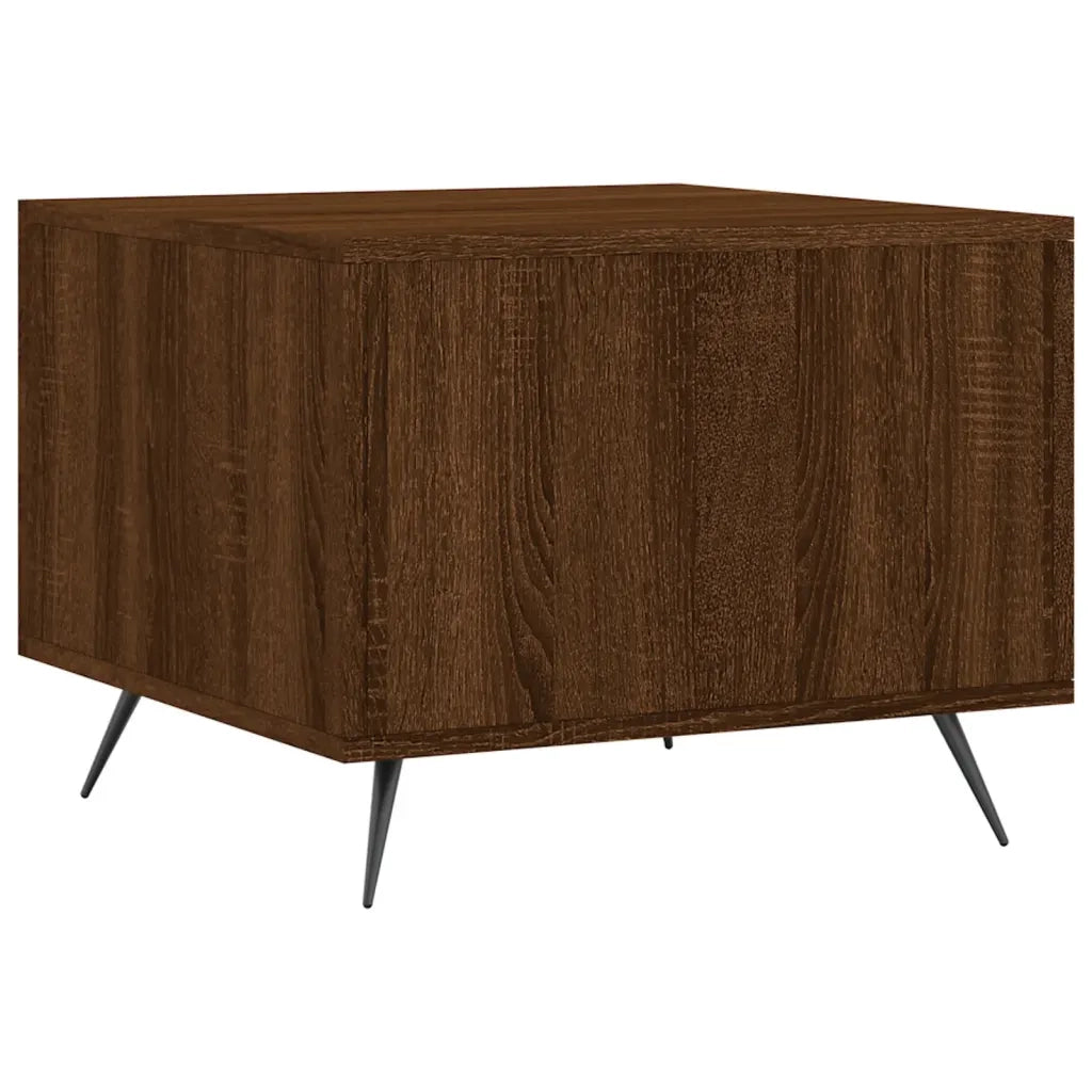 Tavolini Salotto 2 pz Rovere Marrone 50x50x40 Legno Multistrato