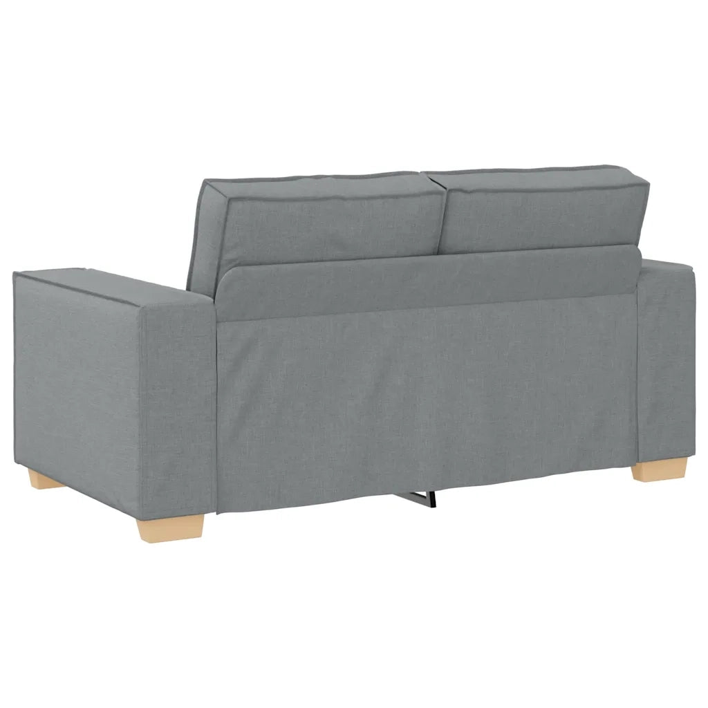 Set di Divani 2 pz con Cuscini Grigio Chiaro in Tessuto 3324691