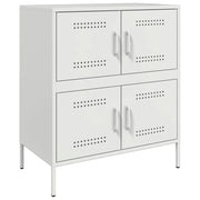Buffet credenza cassettiera armadio mobile contenitore organizer per cucina soggiorno salotto 68 x 39 x 79 cm acciaio bianco 02_0030393