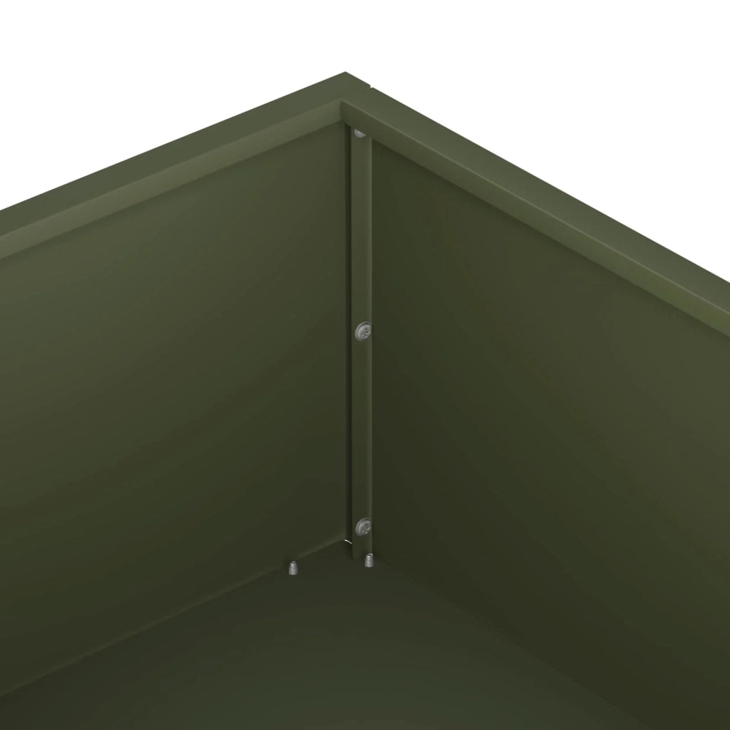 Vaso da giardino 2 pz Verde Oliva 100 x 100 x 20 cm 8005029