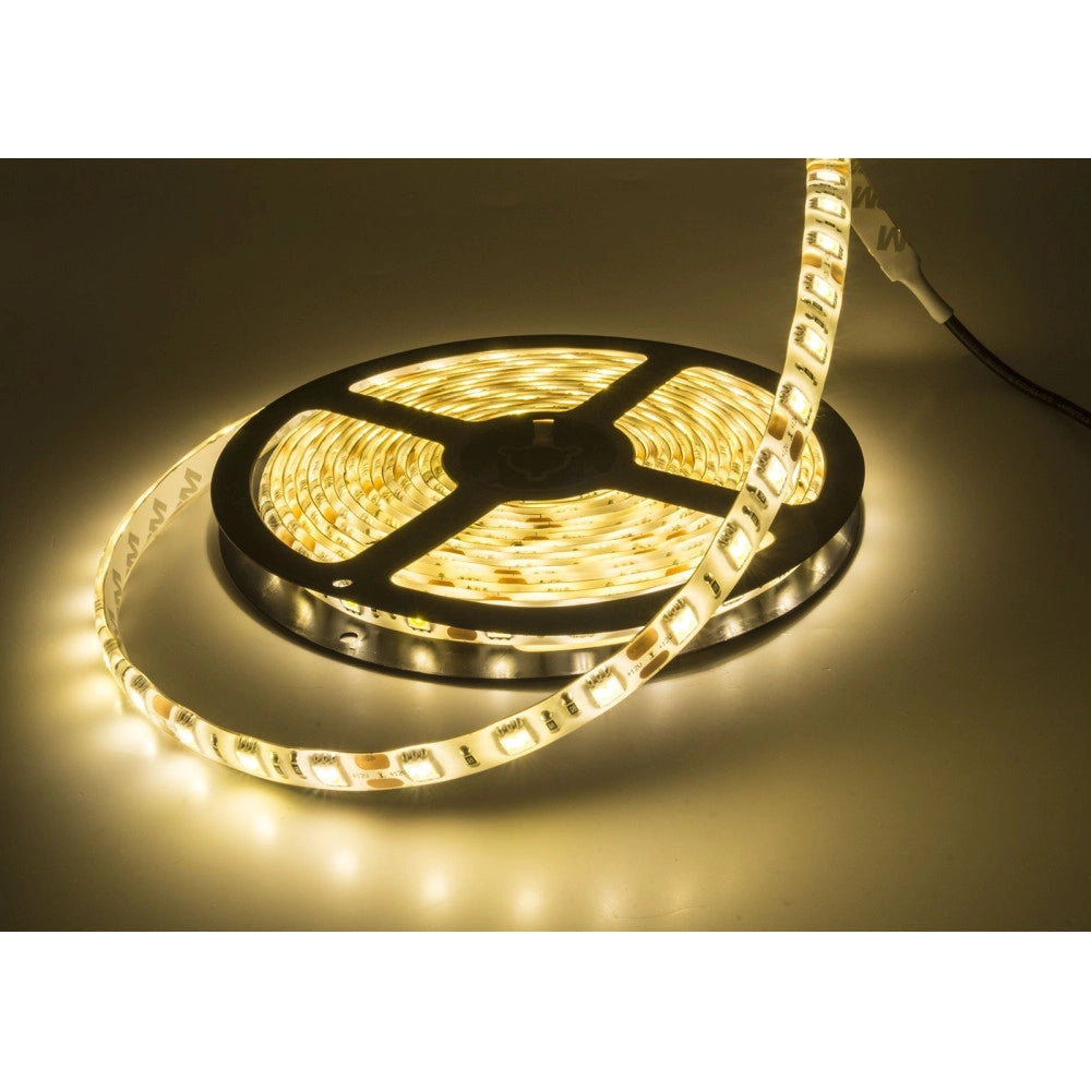 Trade Shop - Bobina Striscia Strip Led 5050 Flessibile 5mt Adesiva Luce Interno Esterno Ip65 -