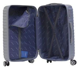 Trolley Valigia Grande Rigida in ABS 4 Ruote TSA Ravizzoni Calipso Silver