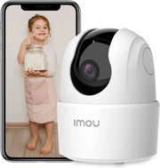 Camera Wi-Fi 1080P per interni con registrazione movimento, sirena e rilevamento umano con AI - Audio bidirezionale e visione notturna - Compatibile con Alexa e Google Home