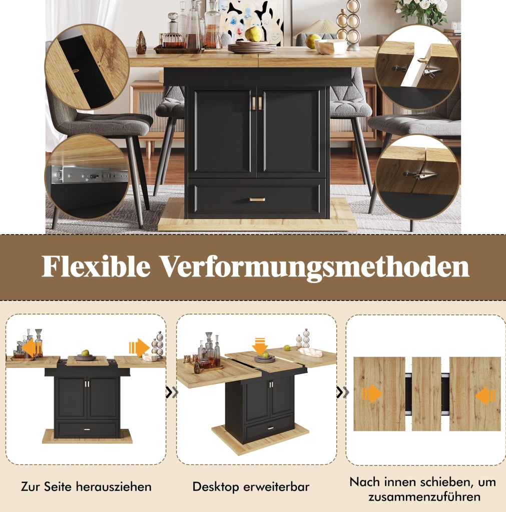 Tavolo da pranzo allungabile 110-140x80 cm in MDF
