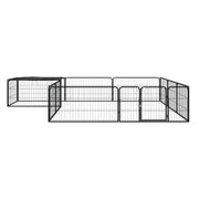 Box Cani 12 Pannelli Nero 100x50 cm Acciaio Verniciato Polvere CFW6781763