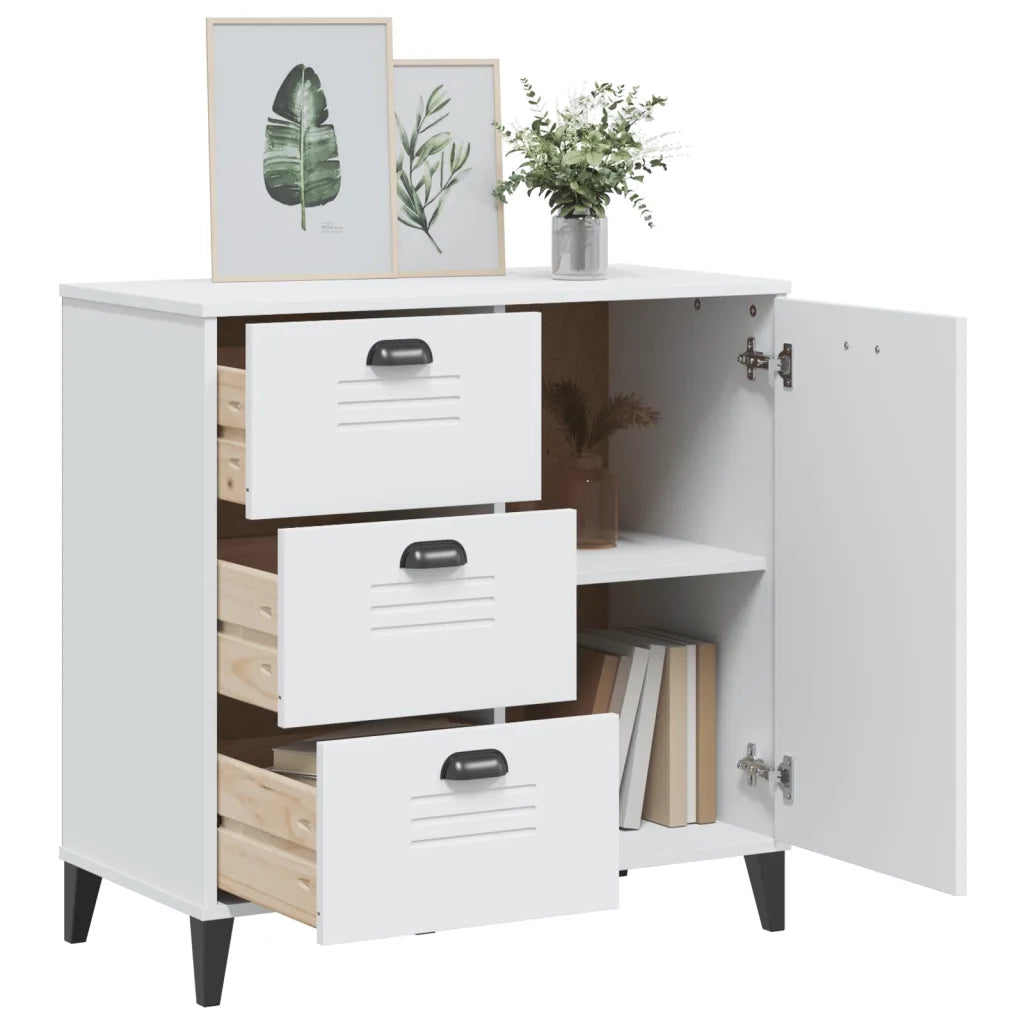 Credenza VIKEN Bianca 80x40x80 cm in Legno Multistrato 374938
